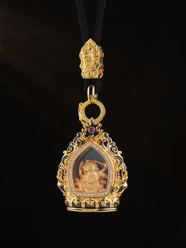 Fierce Protection Wisdom Mahakala Gau Box Silver Statue