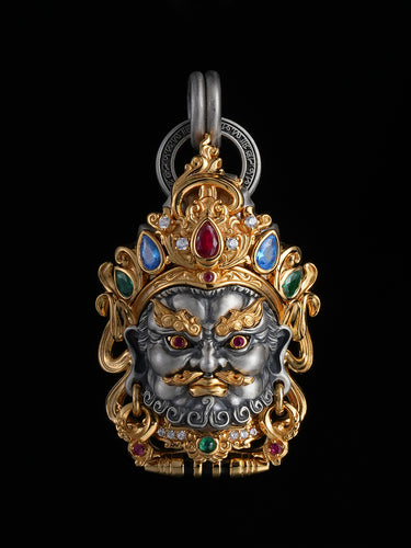 Abundance-Bringing Yellow Jambhala Sterling Silver Pendant