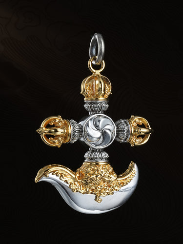 Strength Protection Tibetan Cross Vajra Axe Pendant