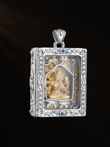 Wisdom Enlightenment Manjushri Bodhisattva Silver Pendant