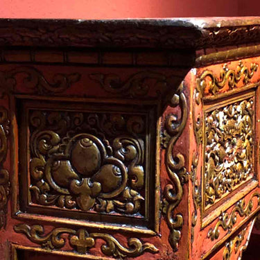 Zhibazha Carvings Tibetan Dharma Table puretibetan