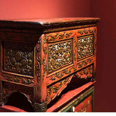Zhibazha Carvings Tibetan Dharma Table puretibetan