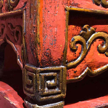 Zhibazha Carvings Tibetan Dharma Table puretibetan