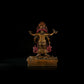 18th Century Six-armed Mahakala Tibetan Antique Buddha Statue Lima Copper Inlaid  With Gems From Shalu Monastery puretibetan