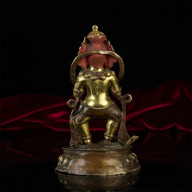 18世纪-二臂玛哈嘎拉-铜鎏金-类乌齐寺 puretibetan