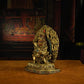 18th Century Yamantaka Tibetan Antique Buddha Statue Bronze Gilt From Tibetan Palace puretibetan