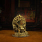 18th Century Yamantaka Tibetan Antique Buddha Statue Bronze Gilt From Tibetan Palace puretibetan