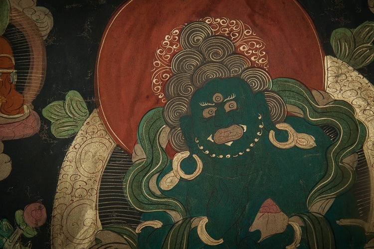 Green Tara Thangka Cotton Fabric Mineral Pigments Superfine Masterpiece puretibetan