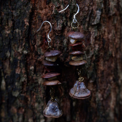 Fortune Flow Natural Stone Earrings with Agate and Brass