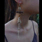 Good Fortune Nature Earrings with Agate and Silk