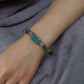 Tranquil Harmony Fossil Bracelet with Handwoven Details