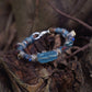 Tranquil Harmony Fossil Bracelet with Handwoven Details