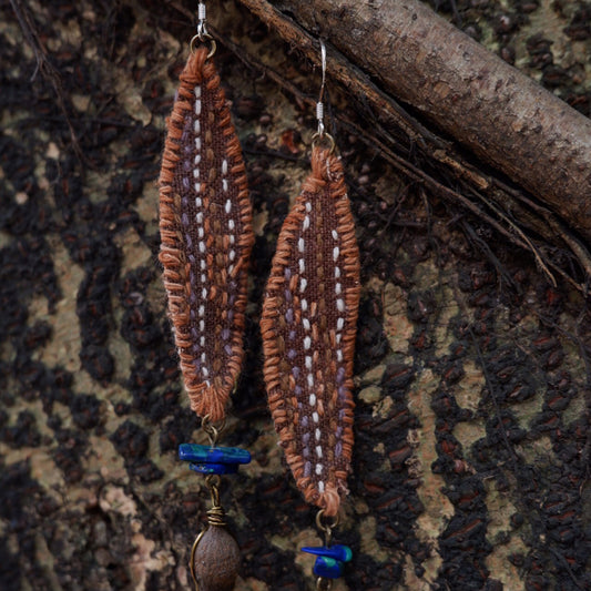 Wealth Embrace Earrings – Lapis Lazuli & Brass