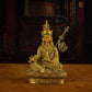 19th Century Padmasambhava Tibetan Antique Buddha Statue Fully Engraved Gilt From Dorje Drak Monastery puretibetan