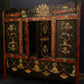 Painted Shmashana Tibetan Main Dharma Cabinet puretibetan