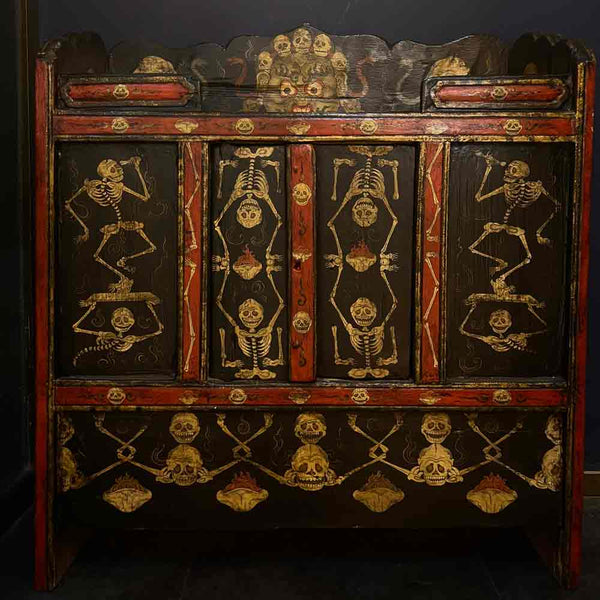 Painted Central Tibetan Cabinet - 19th Century
