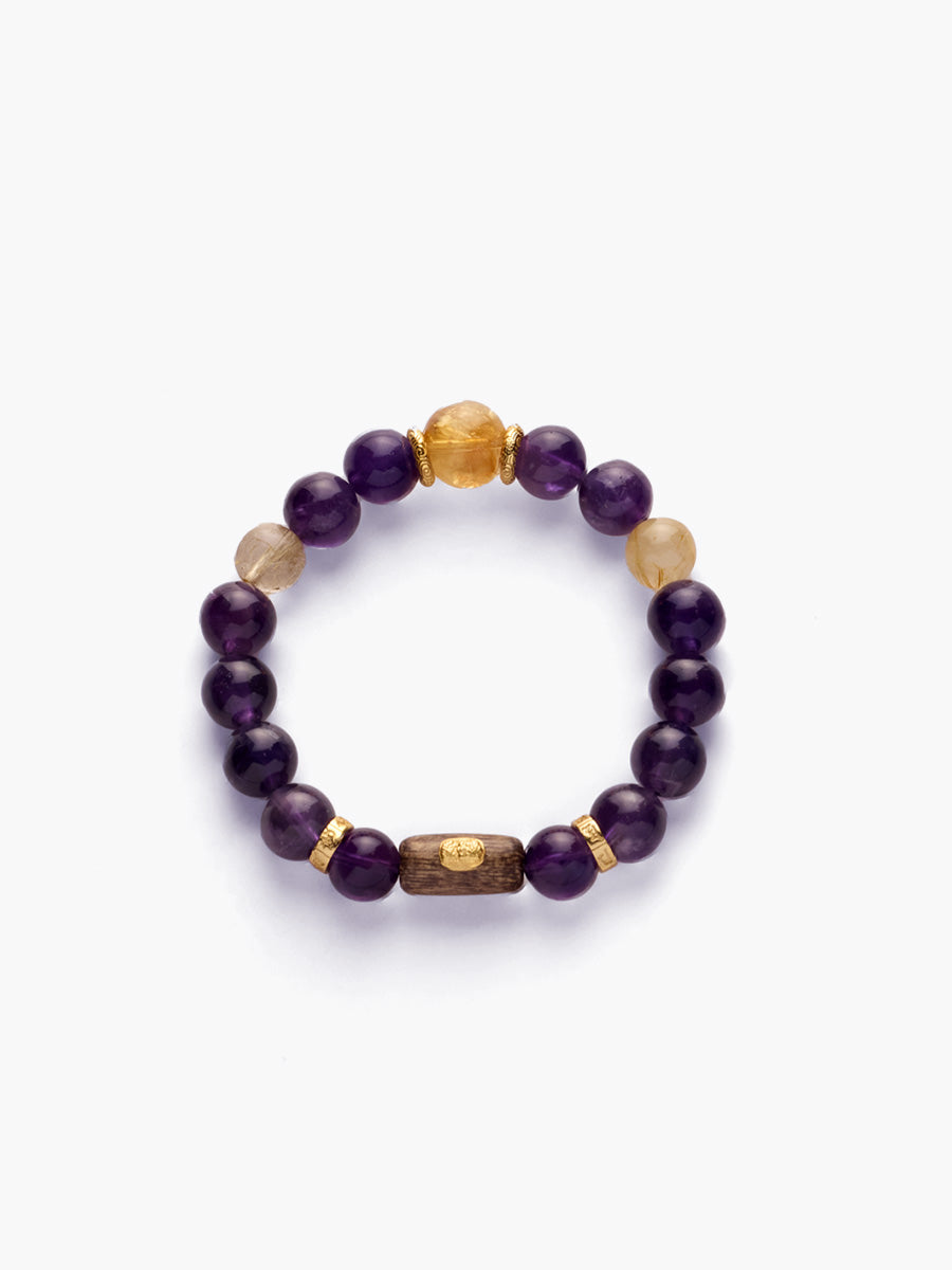 Spiritual Clarity Amethyst and Citrine Bracelet
