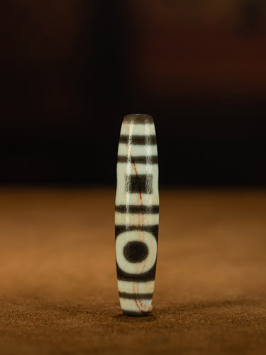 Tibetan Double Heaven Totem Dzambhala Pendant | Rare Nine-Eye Shale Stone Amulet