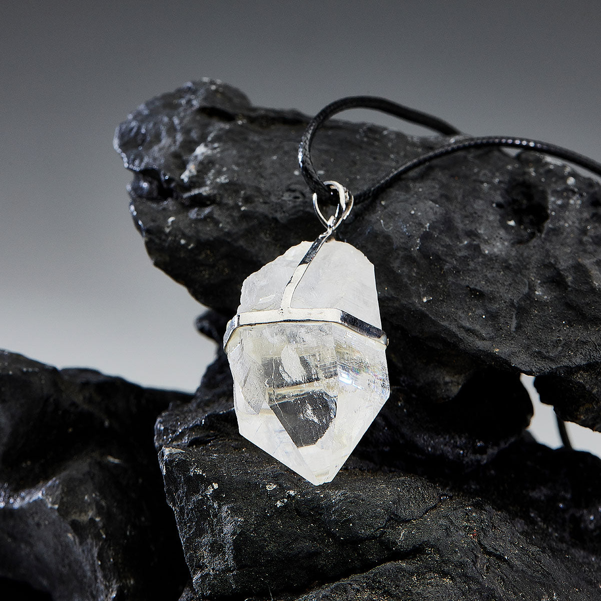 Healing Breath of Life Clear Quartz Sterling Silver Pendants