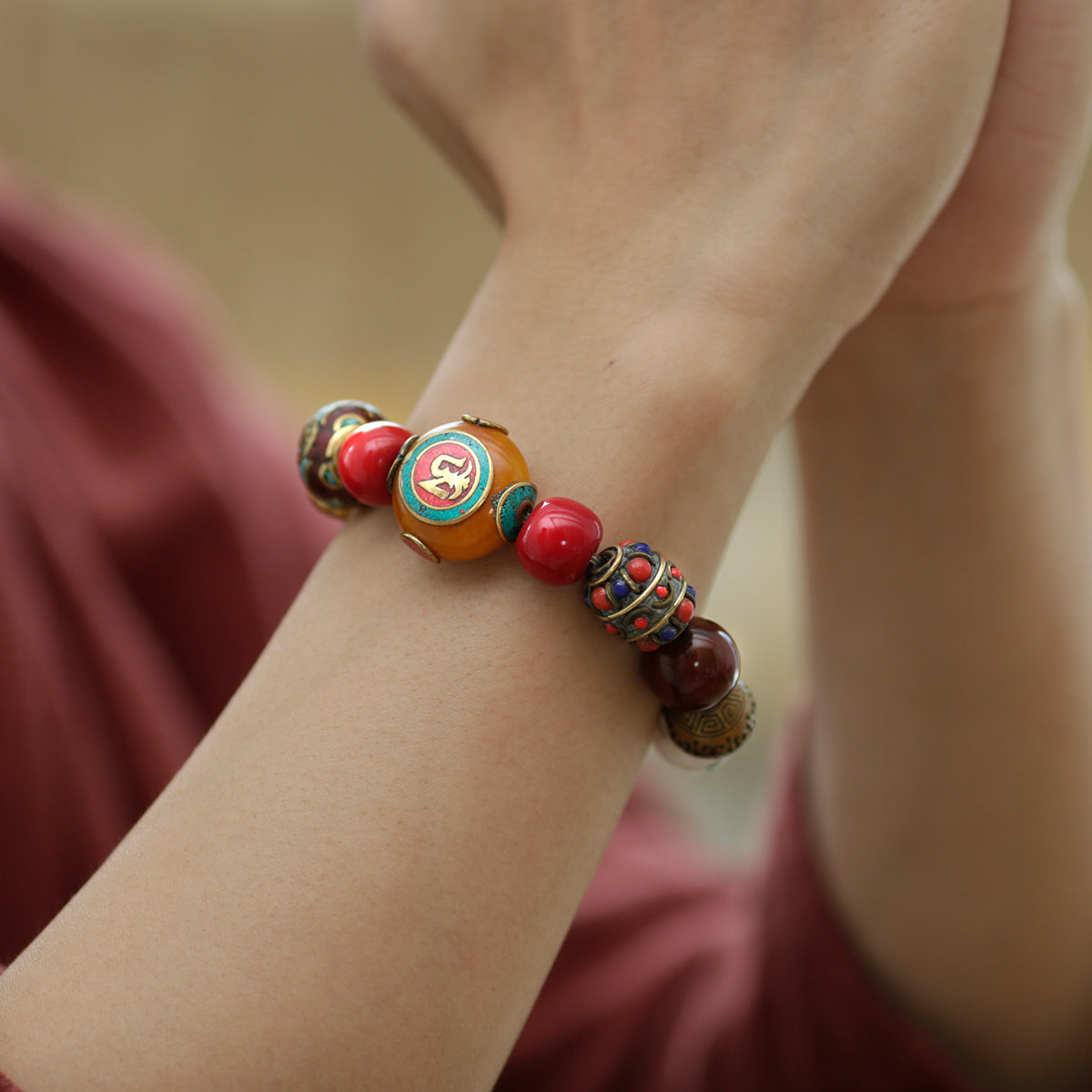 Courage Energy Tibetan Treasures Bracelet