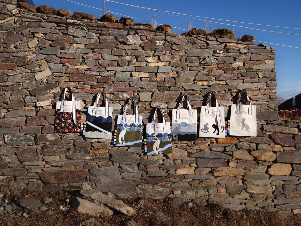 Pika Tote Upcycled Handmade Natural Design