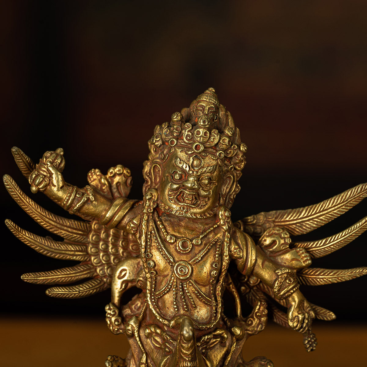 Qing Dynasty Puba Vajra subdues demons and protects the Dharma Tibetan antique Buddha statues Gilt Sera Monastery Oriental Treasure