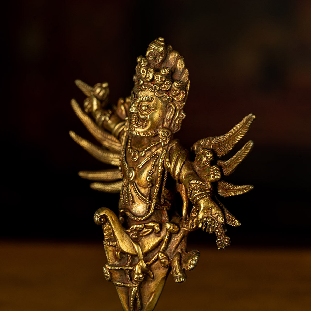 Qing Dynasty Puba Vajra subdues demons and protects the Dharma Tibetan antique Buddha statues Gilt Sera Monastery Oriental Treasure