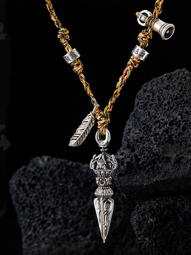 Multicolored Handcrafted Vajra Pendant Necklace