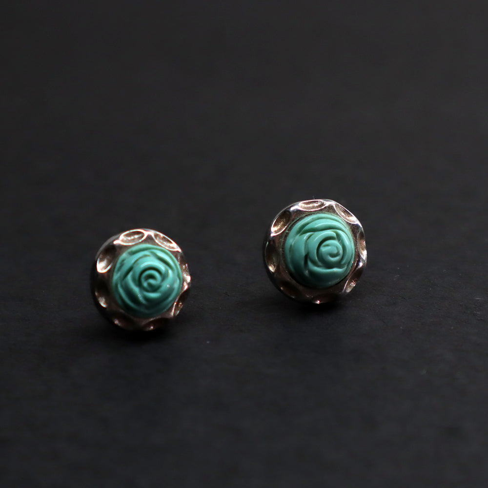 Kailash Energy Prosperity Rose Turquoise Earrings