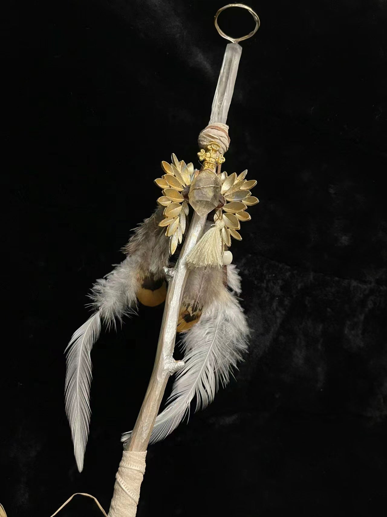 Tibet God of Love Magic Scepter Family Happiness Tibetan Quartz Crystal Handmade