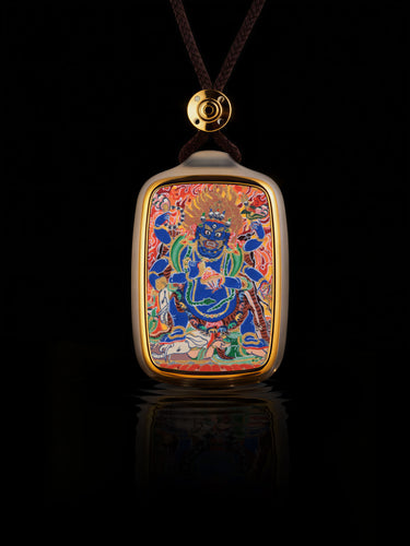 Power and Protection Mahakala Thangka Buddha Pendant