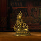 Qing Dynasty Vajrasattva statue Tibetan antique Buddha statue Gilt inlaid with Gemstones Minzhu Lin Temple Pure Tibetan