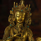 Qing Dynasty Vajrasattva statue Tibetan antique Buddha statue Gilt inlaid with Gemstones Minzhu Lin Temple Pure Tibetan