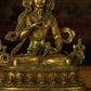 Qing Dynasty Vajrasattva statue Tibetan antique Buddha statue Gilt inlaid with Gemstones Minzhu Lin Temple Pure Tibetan