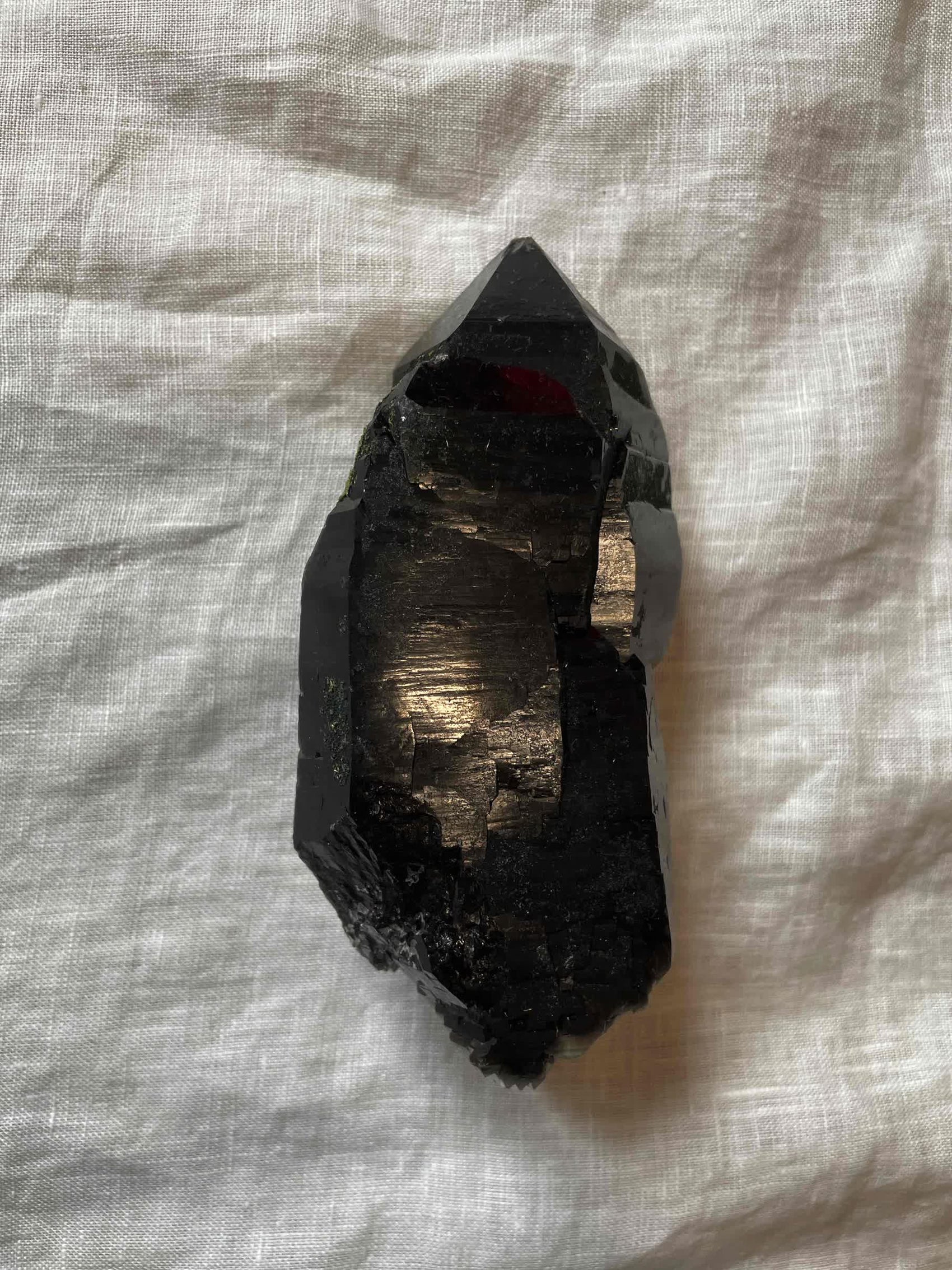 Tibetan Black Quartz Crystal Kailash Energy Purification Protection Healing