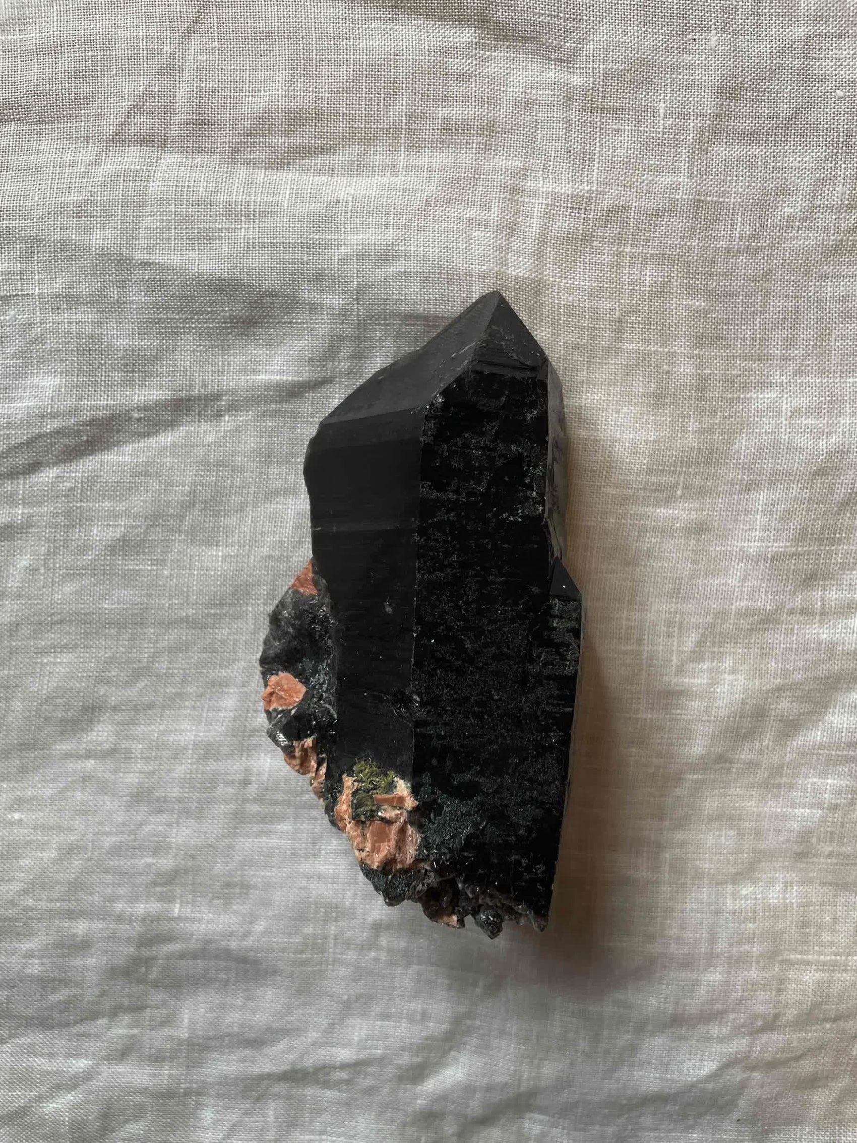 Tibetan Black Quartz Crystal Kailash Energy Purification Protection Healing