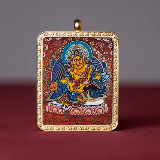 Guardian of Vitality Pendant - Alloy and Gold-Plated Handcrafted Necklace