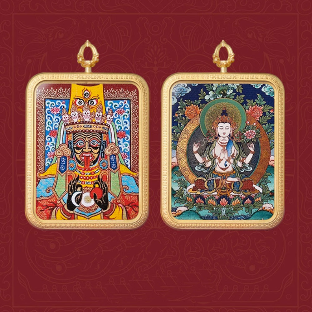 Dual Blessings Zodiac and Wealth Pendant