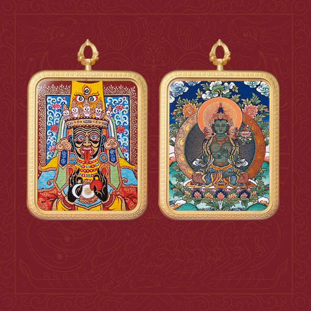 Dual Blessings Zodiac and Wealth Pendant