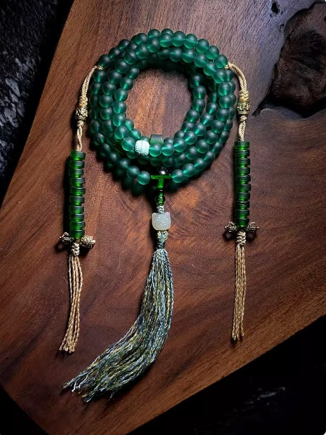 Love Energy Green Glass 180 Beads Necklace