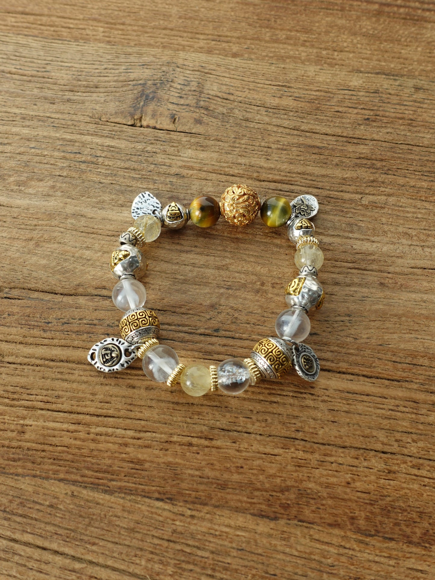 Spiritual Energy Clear Quartz Tibetan Treasures Bracelet