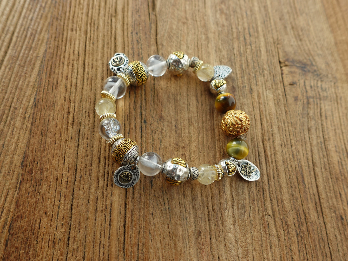 Spiritual Energy Clear Quartz Tibetan Treasures Bracelet