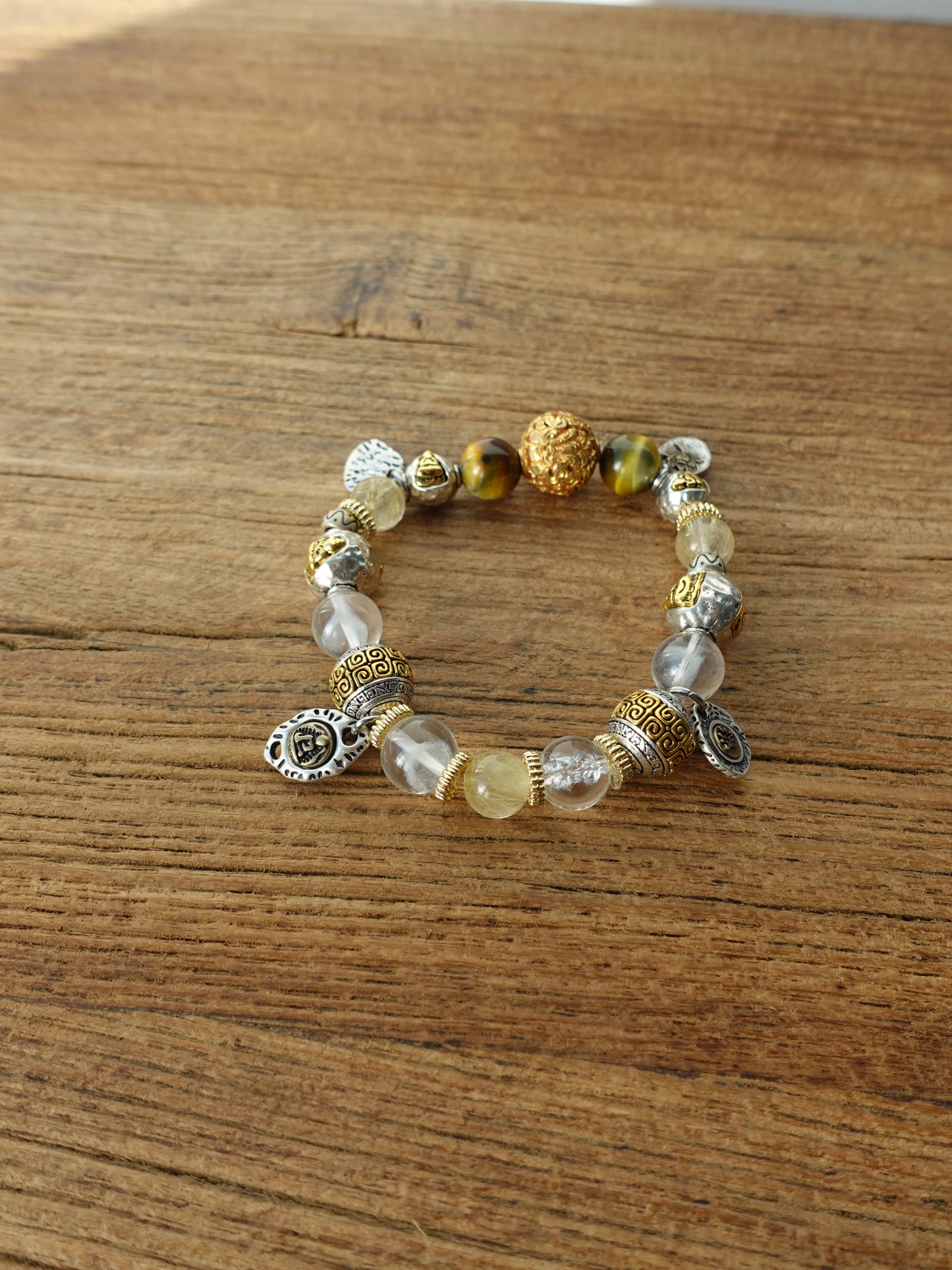 Spiritual Energy Clear Quartz Tibetan Treasures Bracelet