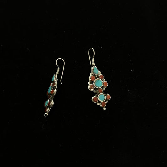 Turquoise Wealth Silver Earrings