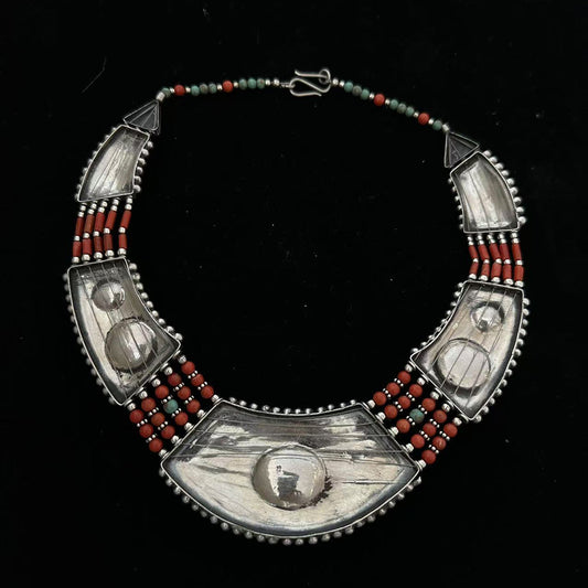 Primal Strength Turquoise and Coral Necklace