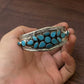 Turquoise Shield Handcrafted Silver Cuff Bracelet