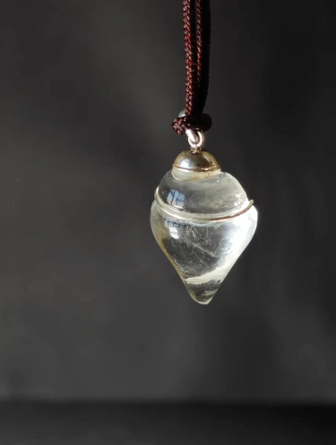 Himalayan Clear Quartz Sacred Conch Pendant
