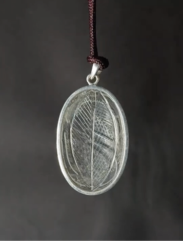 Himalayan Purity Clear Quartz Carved Pendant