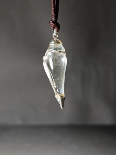 Himalayan Clear Quartz Sacred Conch Pendant