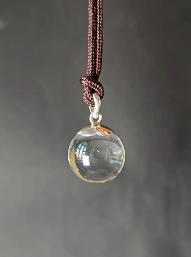 Pure Clarity Himalayan Clear Quartz Round Pendant